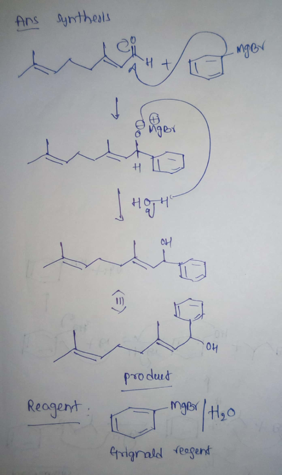 Ans synthesis dugor 04 product Reagent ca mer Hyo Grignald reagent