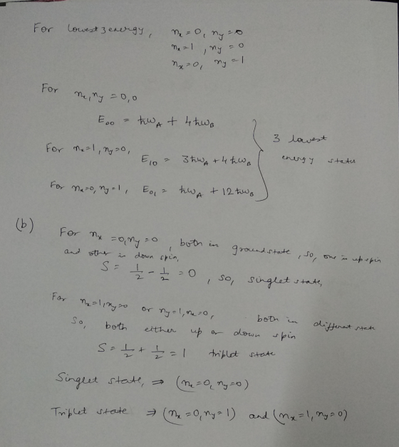 For lowest 3 energy, na = my 2o seal, ny = 0 20, nyal For me, my = 0,0 Eoo - twat 4hWB *همد 3 For neal, ny 20, E lo = 3hwa +4
