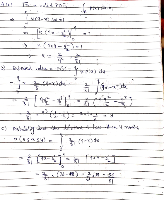 4 ω- En. a valid PDF b) Ex 8I 2 2 (36-8) = 2.4 28-56