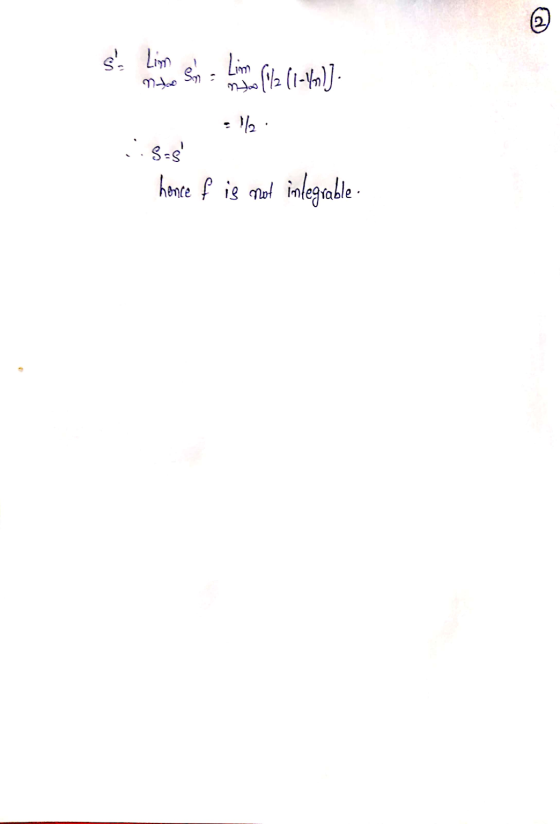 Som a Lim No (V2 (1-Yon)]. mtoo M2 ::SES honce f is not integrable