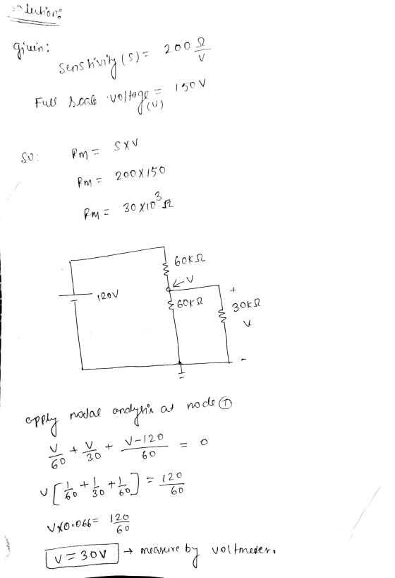 gun: Senshiving (s) = 2009 150v Full scale voltage = - so: pm = SXV Rm = 200x150 RM = 30x10 3 З бокп dcu 1 + 12ov GOKR & 30kg