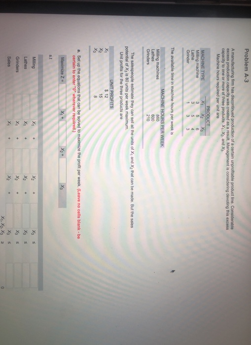 Problem A-3 firm has di excess production capacity was created as a result. Management is considering devoting this excess ca