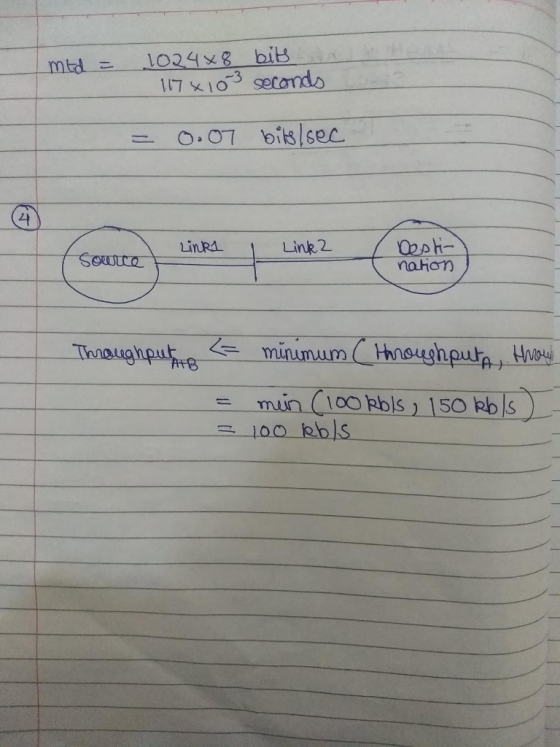 mtd = 1024×8 bits 1178103 seconds = 0.07 bits/sec Linki Linka Link2 Source (best) nation Throughput = minimum (throughputa, t