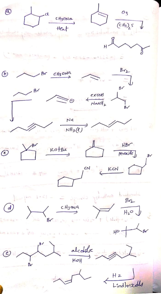 03 CHON Heat 1. (CH3,5 7 hry h Brz * ~ or emportante CHZONA excent NONH₂ Na NH3 > HBY ко+ви - Peroxide KON Brz - CHona HOD to