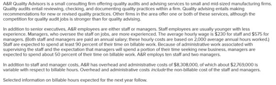 A&R Quality Advisors is a small consulting firm offering quality audits and advising services to small and mid-sized manufact