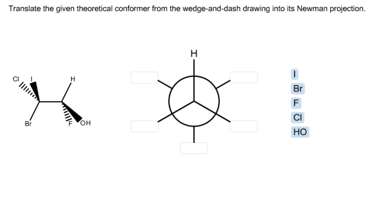 Translate the given theoretical conformer from the