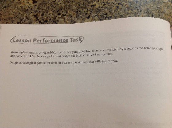 (Lesson Performance Task Roan is planning a large vegetable garden in her y uning a large vegetable garden in her yard. She p
