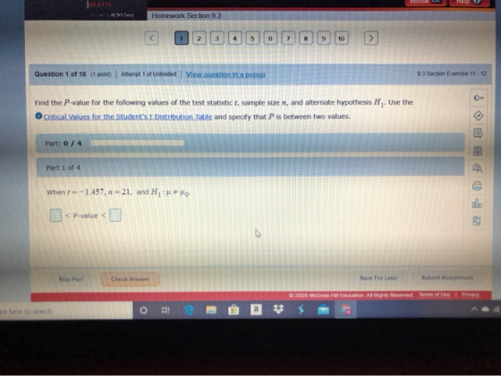 IMATH A Kors Homework Section 9.3 N 3 4 5 6 7 8 9 10 Question 1 of 10 (1 point) Attempt 1 of Unlimited View question in a pop