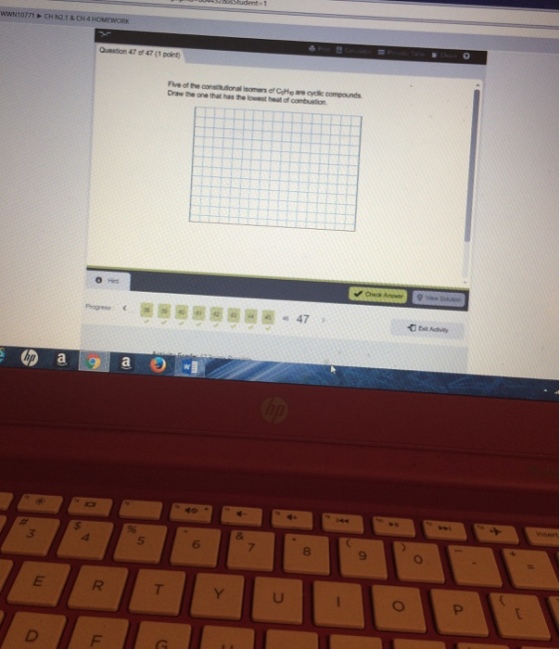 Five of the constitutional Isomers of C_1 H_0 are