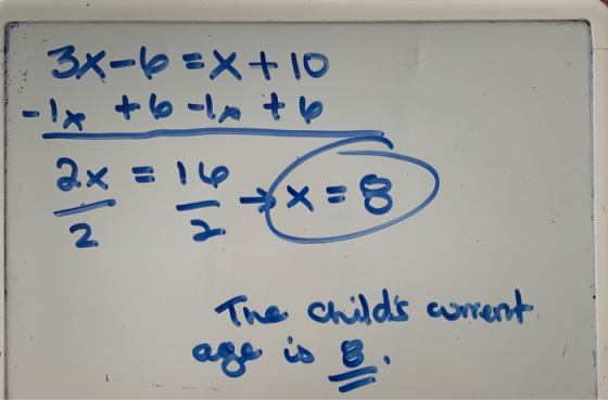 3X-6X + 10 -lg $6-10 46 The childs comment