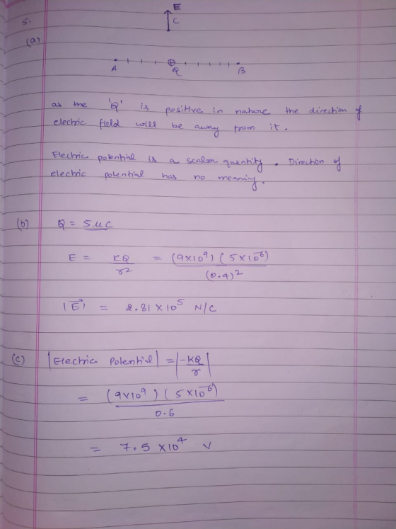 (3 as Wne in nahne the direchon elecmc elechic pate n bar has nomeand 0.42 C) Elecmc Polen DT 51