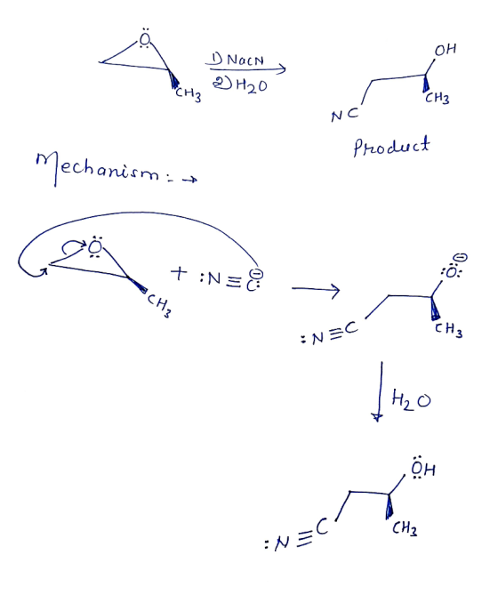 :0: AH O Nas V CH3 Product Mechanism : + Go tiNE + :N SCH₃ :NEC | H₂O :NEC