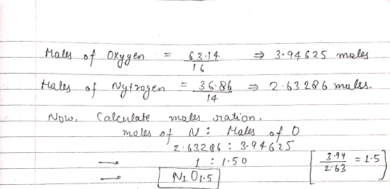 Mate of Oxygen 3.94 625 meles 63.14 3C-86 tals 263 2&6 males ofgiojen. 14 Caleulate maer Jaton Males af O 2 6326: 3.94625 115