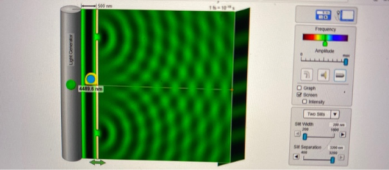 500 Frequency Light Generator Amplitude 4489.6 m Graph Screen TWO SMW 200 1900 SM Separation 2000