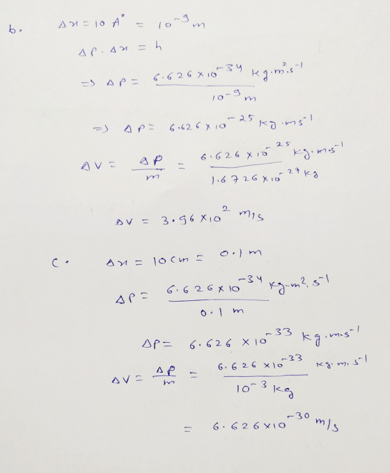 AnE10 A -h 3Y 626X10 6.62 1 2 5 6626 x AP AVE .6 726 X 10 2 3.96 XIO VE O.)m AY= 10 Cun 34 .626K 1O APE m 33 6.626 X 0 △pニ 33