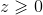 z\geqslant 0