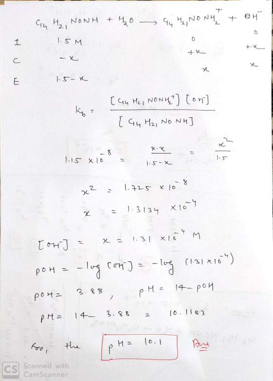 Gu H₂, NONH +420 I 44 M₂, NONH + oH 0 o X HJ 1.5M - x J 1.5-x [an H, NONHt] [on] [ Gu H₂, No NH] kon ** = re? ins 1,15 xios