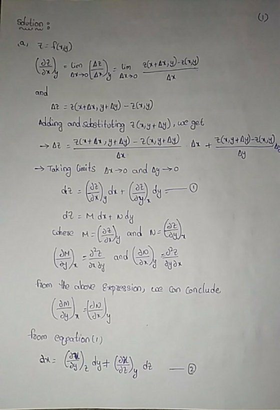 Sdotio : a, z = stry) 010 (22) = m (A2) - lim z(x+Ax, y)-(2,4) olary Alo AX and Az = 2(2+0%, y+ Oy) - 26,9) Adding and substi
