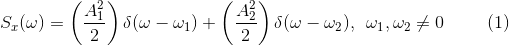 Sa(w) = ( 4 )owwi)+( 4 ) sw – ws), w.unto (1)