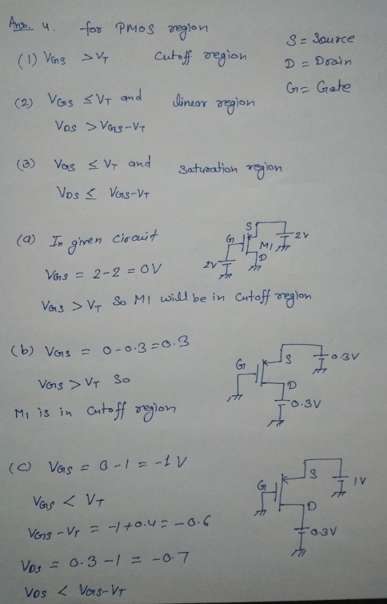 3 Source Doain near Vos Vs-V (a) Ir given Ciacuit lon G13