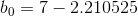 b_{0} = 7- 2.210525