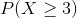 P(X > 3