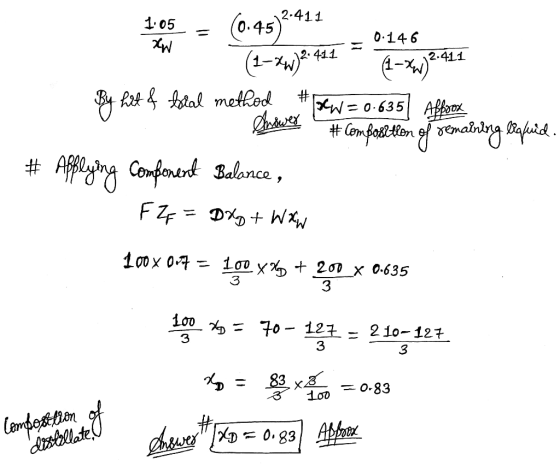 2W 0.146 12.411 2.411 Palu 1,05 = (0.45)2-411 (2-Xw)2.441 - 4-w)2.411 By hit & total method #xw = 0.635] Affoox Ghana #compos