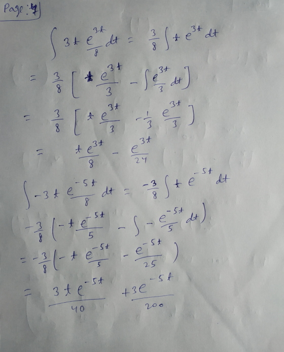 Page 4 3t te 3 t e 8 8 3t 13t 11 3 #e 3. d ] dt 8 3 3t 3 3t e t e u - 13 3 8 3 3t te ) ) 3t e 24 8 st - 5t - 3 dt +e S+ -3d e