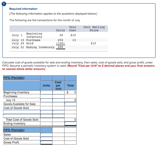 Required information [The following information applies to the questions displayed below.] The following are the transactions