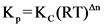 K,=K (RT)An
