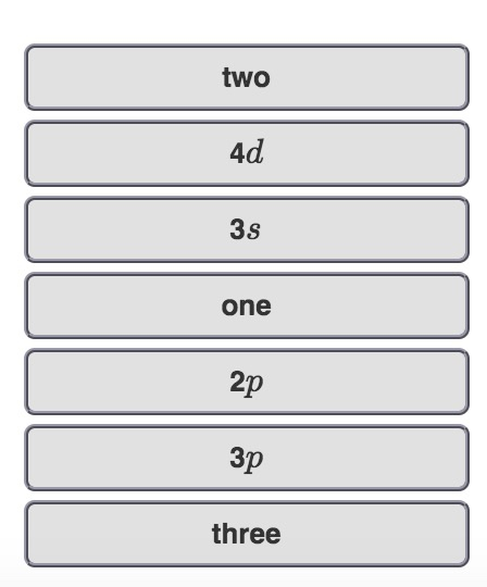 two 4d 3s one three