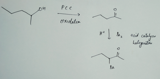 on Рcc coxidation acid catalyze halogenation