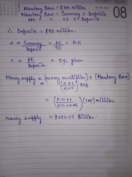 UBER - TUESDAY NOVEMBER 2 281-084 WK 41 12 13 14 15 16 19 20 21 22 23 26 27 28 29 30 Monetary Base Monetany Base = $ 100 mill