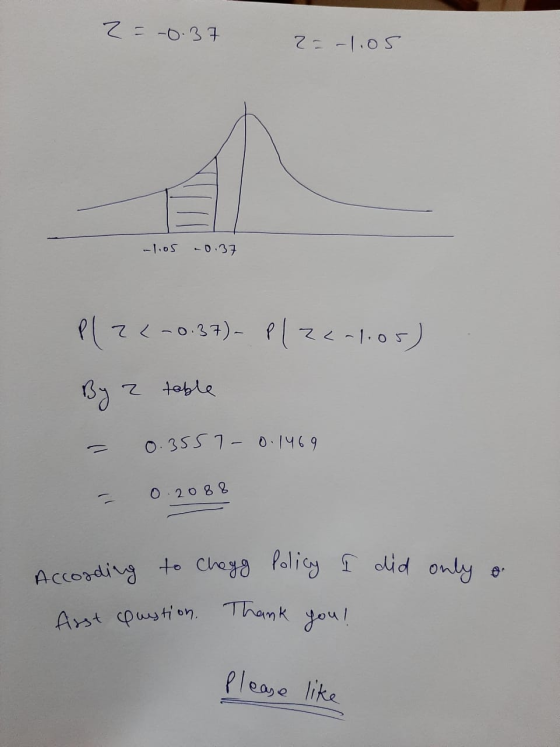 2= -0.37 -1.05 -0.37 first question. Thank you! 2= -1.05 24-0.37)- P/ 24-105) By 0.3557-0.1469 According to HOMEWORKLIB POLICY I di