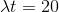 \lambda t=20