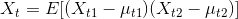 X_t=E[(X_{t1}-\mu _{t1})(X_{t2}-\mu _{t2})]
