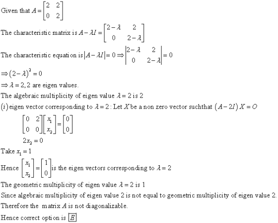 [ ] =L* 21 T2 2 Given that A= 02 [2-2 2 The characteristic matrix is A-AI = 0 2-2 12-2 2 The characteristic equation is|A- A1