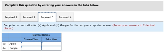 Complete this question by entering your answers in the tabs below. Required 1 Required 2 Required 3 Required 4 Compute curren