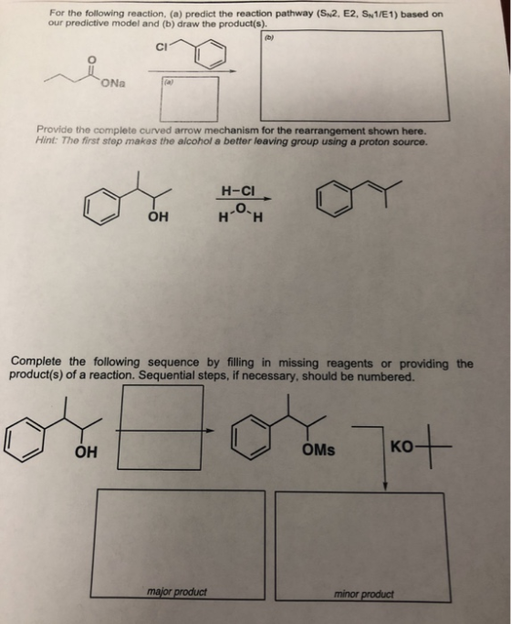 For the following reaction, (a) predict the reaction pathway (SN2, E2, S1/E1) based on our predictive model and (b) draw the