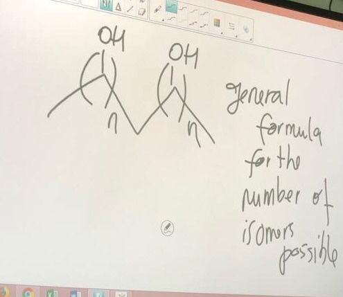 OH Jeneral formula for the number of is comers possible ox