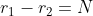 r_1-r_2=N