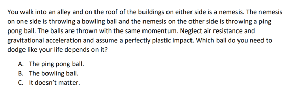 You walk into an alley and on the roof of the buildings on either side is a nemesis. The nemesis on one side is throwing a bo