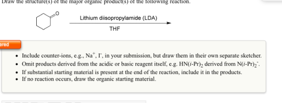 Draw the structure(s) of the major organic productis) of the following reaction of the major organic productts) of the follow