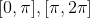 [0,\pi], [\pi,2\pi]