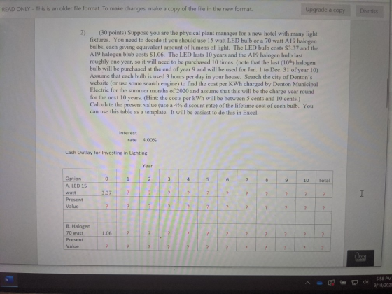 READ ONLY - This is an older file format. To make changes, make a copy of the file in the new format Upgrade a copy Dismiss 2