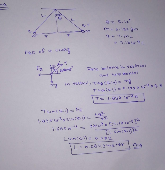 eL Slo m= o.lg27m L.inc ov Fe Fasce balance veztical TcOS (sj) =o. 112x10-3 X 9-8