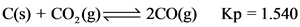 C(s) + CO2(g)
200(g)
Kp = 1.540
