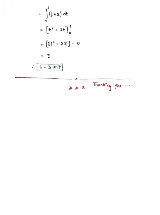 - lieta)dt = [te + at]. = [(*+261) - 0 = 3 -- [6 = 3 unit *** Thanking you .....
