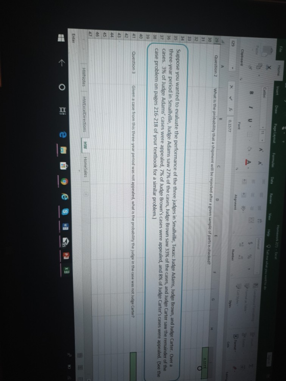 File Insert Draw Page Layout Data Review View Help Tell me what you want to do B I U Format 129 ility that a shipment will be