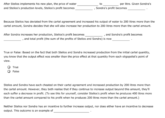 After Stelios implements his new plan, the price of water and Stelioss production levels, Stelioss profit becomes _ per lit